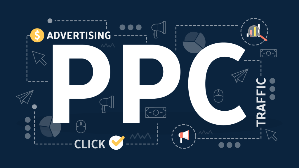 PPC advertising concept with graphics